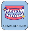 Icon of dogs teeth showing this vet provides animal dentistry